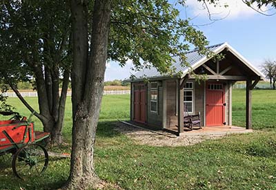 Highland Garden Shed by Weaver Barns of Sugarcreek, Ohio. Ohio Amish Country Cabin Builders.