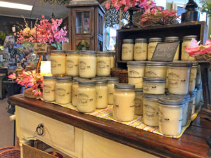 Weaver Barns of Sugarcreek built Renee Miller's shed where she makes her hand poured candles