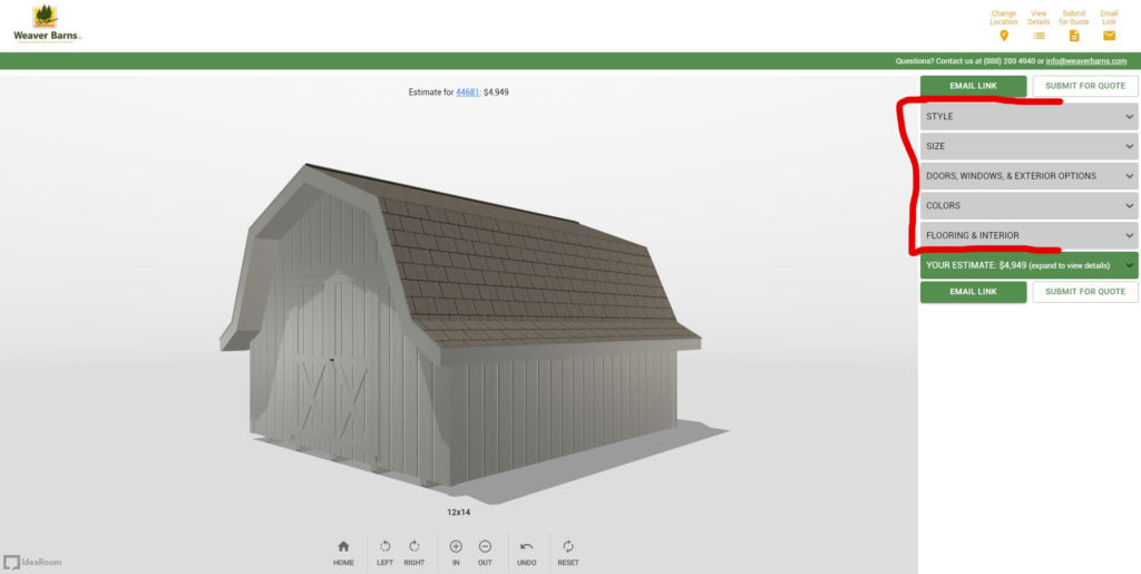 Virtual Amish Shed Builder Weaver Barns of Sugarcreek, Ohio
