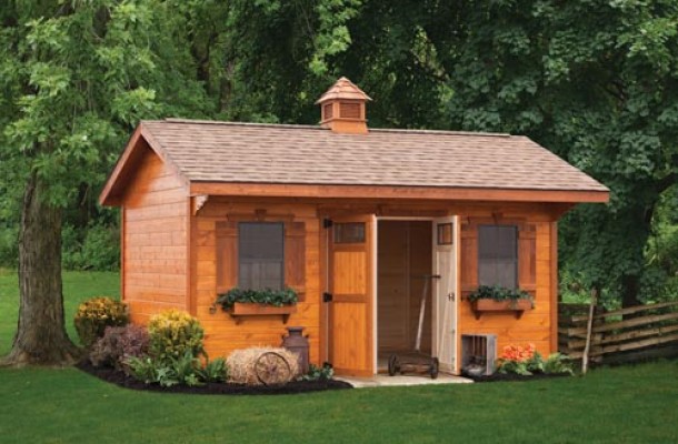 The Weaver Barns Sugarcreek Shed is named for our hometown of Sugarcreek, Ohio. This is a prime example of Ohio Amish Country Craftsmanship and Quality. 