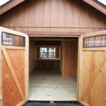 Newbury shed double doors.